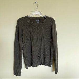 Greenish grey knit sweater size L